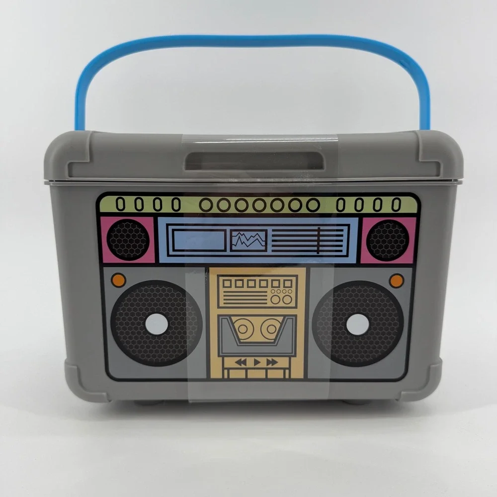 Target Bullseye Playground Boombox Drink Bucket Cooler Retro 80s‎ Grey NEW